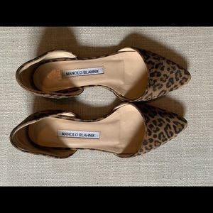 Manolo Blahnik Leopard Flats